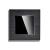 Intrerupator Simplu Cap Scara / Cruce cu Touch din Sticla si Rama de Aluminiu LUXION, Serie A SmartElectro IntelligentHouse