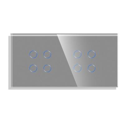 Panou Intrerupator Cvadruplu + Cvadruplu cu Touch din Sticla LUXION SmartElectro IntelligentHouse