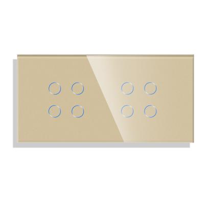 Panou Intrerupator Cvadruplu + Cvadruplu cu Touch din Sticla LUXION SmartElectro IntelligentHouse