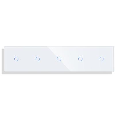Panou 5 Intrerupatoare Simple cu Touch din Sticla LUXION SmartElectro IntelligentHouse