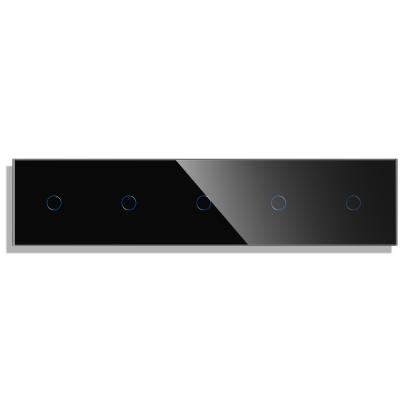 Panou 5 Intrerupatoare Simple cu Touch din Sticla LUXION SmartElectro IntelligentHouse