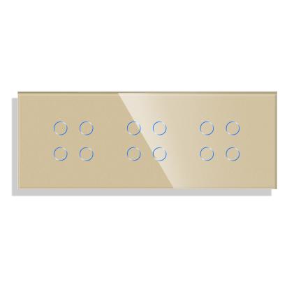 Panou 3 Intrerupatoare Cvadruple cu Touch din Sticla LUXION SmartElectro IntelligentHouse