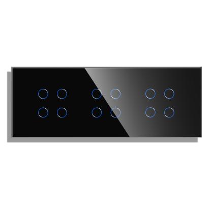 Panou 3 Intrerupatoare Cvadruple cu Touch din Sticla LUXION SmartElectro IntelligentHouse