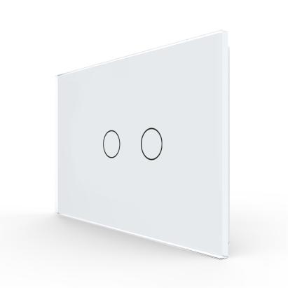 Panou Intrerupator Dublu cu Touch LIVOLO Din Sticla, Standard Italian SmartElectro IntelligentHouse