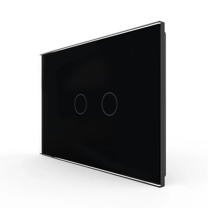 Panou Intrerupator Dublu cu Touch LIVOLO Din Sticla, Standard Italian SmartElectro IntelligentHouse