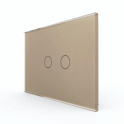 Panou Intrerupator Dublu cu Touch LIVOLO Din Sticla, Standard Italian SmartElectro IntelligentHouse