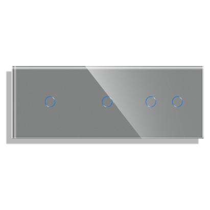 Panou Intrerupator Simplu + Simplu + Dublu cu Touch din Sticla LUXION SmartElectro IntelligentHouse