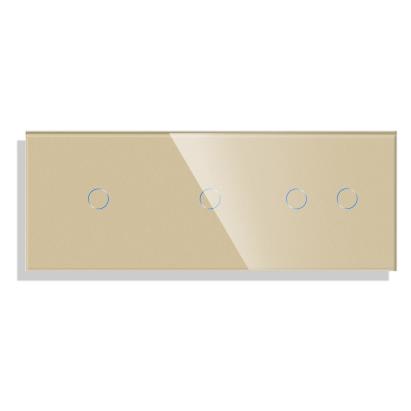 Panou Intrerupator Simplu + Simplu + Dublu cu Touch din Sticla LUXION SmartElectro IntelligentHouse