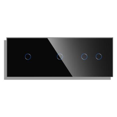 Panou Intrerupator Simplu + Simplu + Dublu cu Touch din Sticla LUXION SmartElectro IntelligentHouse