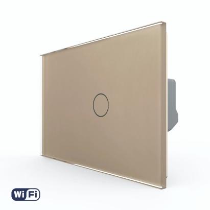 Intrerupator Simplu Wi-Fi cu Touch LIVOLO din Sticla, Standard Italian – Serie Noua SmartElectro IntelligentHouse