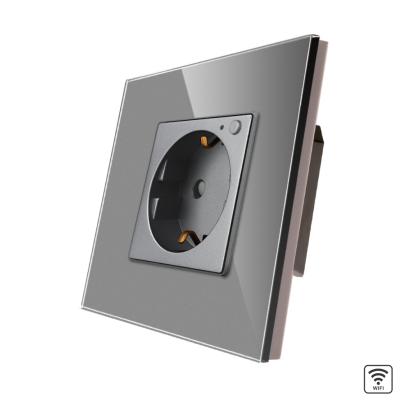 Priza Simpla Wi-Fi cu Monitorizare Consum, cu Rama din Sticla LUXION SmartElectro IntelligentHouse