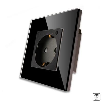 Priza Simpla Wi-Fi cu Monitorizare Consum, cu Rama din Sticla LUXION SmartElectro IntelligentHouse
