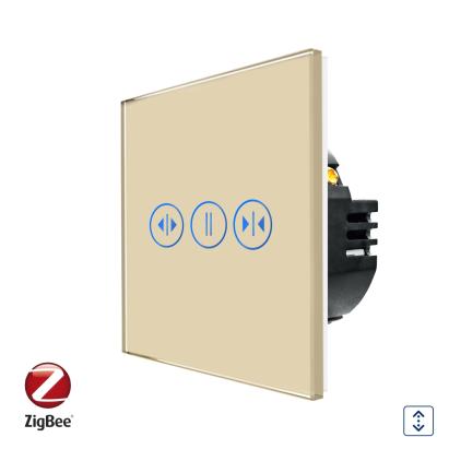 Intrerupator Rulouri cu Touch din Sticla LUXION, Protocol Zigbee Tuya SmartElectro IntelligentHouse