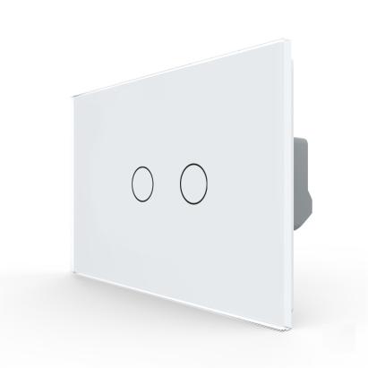 Intrerupator Dublu cu Touch LIVOLO din Sticla – Standard Italian SmartElectro IntelligentHouse