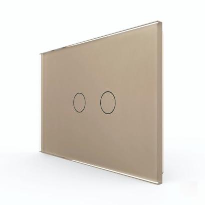 Intrerupator Dublu cu Touch LIVOLO din Sticla – Standard Italian SmartElectro IntelligentHouse