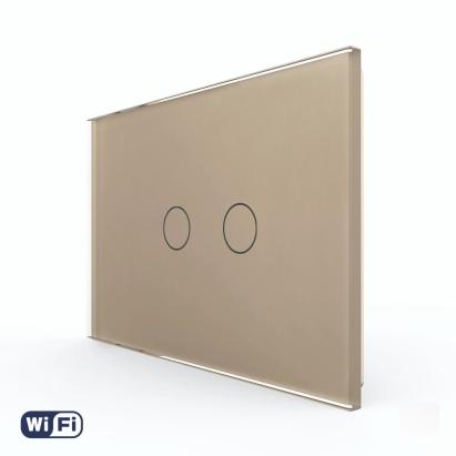 Intrerupator Dublu Wi-Fi cu Touch LIVOLO din Sticla – Standard Italian SmartElectro IntelligentHouse