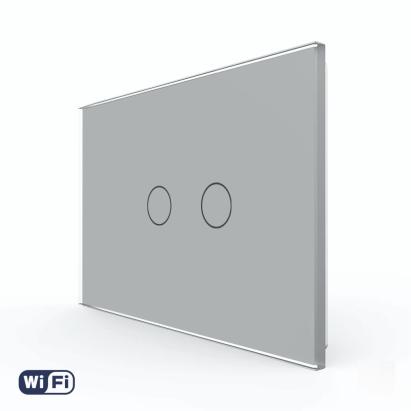 Intrerupator Dublu Wi-Fi cu Touch LIVOLO din Sticla – Standard Italian SmartElectro IntelligentHouse
