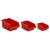 Set rafturi atelier 26 buc. roșu / negru 77x39 cm polipropilenă GartenMobel Dekor