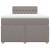 Pat box spring cu saltea, taupe, 120x190 cm material textil GartenMobel Dekor