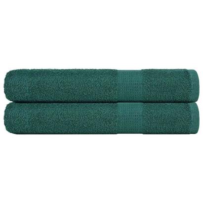 Prosoape pentru saună 2 buc Verde 80x200cm 360 g/m² 100% bumbac GartenMobel Dekor