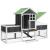 Cușcă pentru iepuri gri 170x63x113 cm lemn masiv de pin GartenMobel Dekor