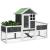 Cușcă pentru iepuri gri 170x63x113 cm lemn masiv de pin GartenMobel Dekor
