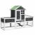 Cușcă pentru iepuri gri 170x63x113 cm lemn masiv de pin GartenMobel Dekor