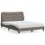 Cadru de pat fără saltea, gri taupe, 140x190 cm, textil GartenMobel Dekor
