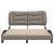 Cadru de pat fără saltea, gri taupe, 140x190 cm, textil GartenMobel Dekor