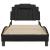 Cadru de pat cu tăblie, negru, 90x200 cm, piele ecologică GartenMobel Dekor