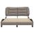 Cadru de pat cu LED fără saltea Taupe 140x190 cm Material GartenMobel Dekor