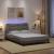 Cadru de pat cu LED fără saltea Taupe 140x190 cm Material GartenMobel Dekor