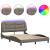 Cadru de pat cu LED fără saltea Taupe 140x190 cm Material GartenMobel Dekor