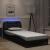 Cadru de pat cu lumini LED, negru, 90x200 cm, piele ecologică GartenMobel Dekor