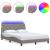 Cadru de pat cu LED fără saltea Taupe 140x190 cm Material GartenMobel Dekor
