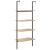 Raft înclinat cu 4 niveluri maro deschis / negru 64x35x152,5 cm GartenMobel Dekor