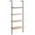 Raft înclinat cu 4 niveluri maro deschis / negru 64x35x152,5 cm GartenMobel Dekor