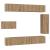 Set comodă TV cu raft Altele 8 pcs stejar artizanal 30.5 x 30 x 90 cm GartenMobel Dekor