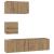 Set comodă TV Pe perete Altele 4 pcs stejar artizanal 60 x 30 x 30 cm GartenMobel Dekor