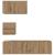 Set comodă TV Pe perete Altele 4 pcs stejar artizanal 60 x 30 x 30 cm GartenMobel Dekor