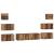 Set comodă TV 8 pcs Lemn vechi 60 x 30 x 30 cm Lemn compozit GartenMobel Dekor