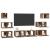 Set comodă TV 8 pcs Lemn vechi 60 x 30 x 30 cm Lemn compozit GartenMobel Dekor