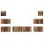 Set comodă TV 8 pcs Lemn vechi 60 x 30 x 30 cm Lemn compozit GartenMobel Dekor