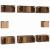 Set dulap TV cu raft Pe perete Altele 8 pcs Lemn vechi Mediu 30.5 x 30 x 30 cm GartenMobel Dekor
