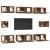 Set dulap TV cu raft Pe perete Altele 8 pcs Lemn vechi Mediu 30.5 x 30 x 30 cm GartenMobel Dekor