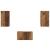 Set comodă TV cu raft Pe perete cu depozitare cu ușă 3 pcs Lemn vechi 60 x 30 x 30 cm GartenMobel Dekor