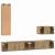 Set dulap TV cu raft 4 pcs stejar artizanal Mediu Lemn compozit GartenMobel Dekor