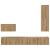 Set dulap TV cu raft 4 pcs stejar artizanal Mediu Lemn compozit GartenMobel Dekor