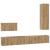 Set dulap TV cu raft 4 pcs stejar artizanal Mediu Lemn compozit GartenMobel Dekor