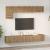 Set comodă TV cu raft Pe perete Altele 5 pcs stejar artizanal Mediu 100 cm GartenMobel Dekor